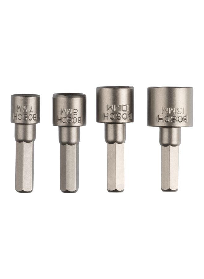 BOSCH 4-Piece Nut Setter Set Silver - Image 1