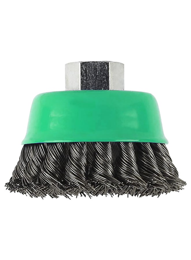 BOSCH Knotted Cup Brush Black/Green 8cm 