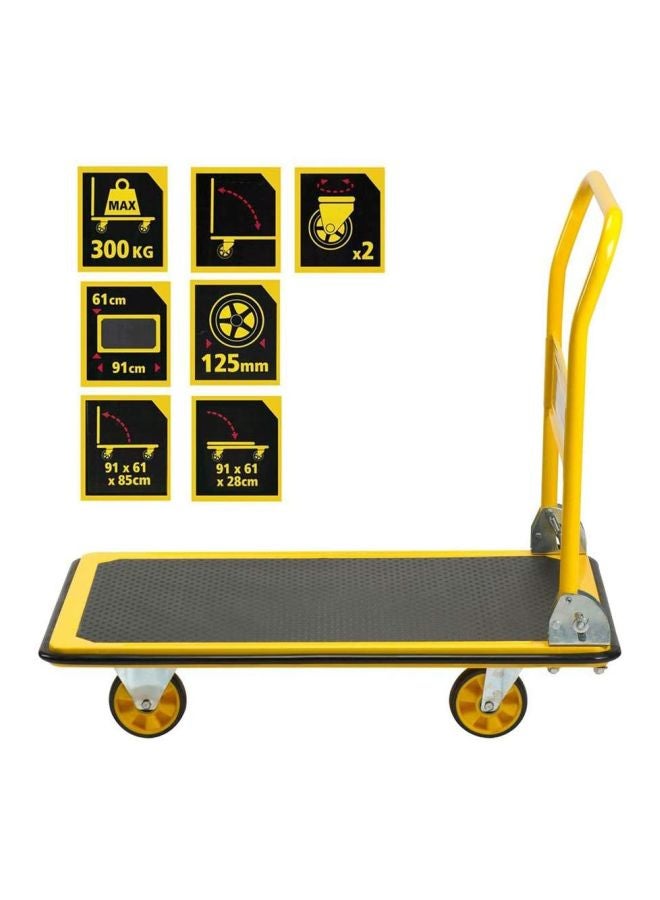 Stanley Steel Platform Trolley Yellow/Black 91x61x87cm  - Image 5