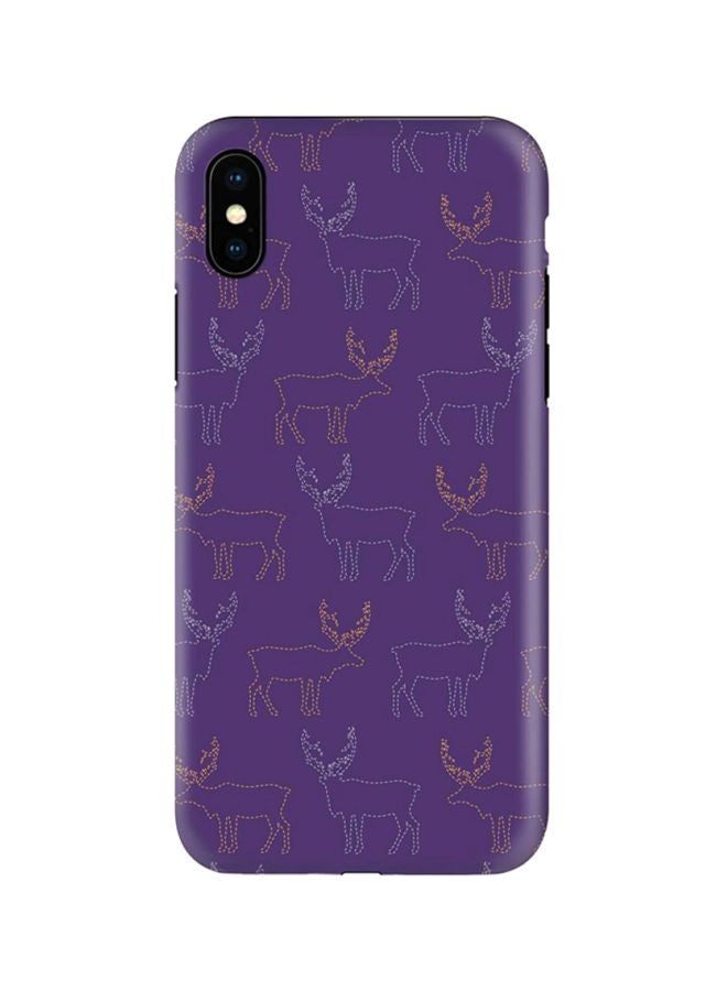 Stylizedd Protective Case Cover For Apple iPhone X/XS Purple Moose