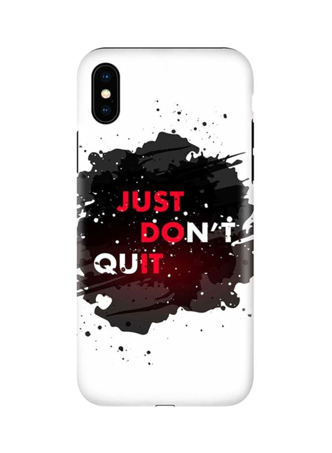 غطاء حماية واقٍ لهواتف أبل آيفون X/ آيفون XS مزين بعبارة "Just Don't Quit"