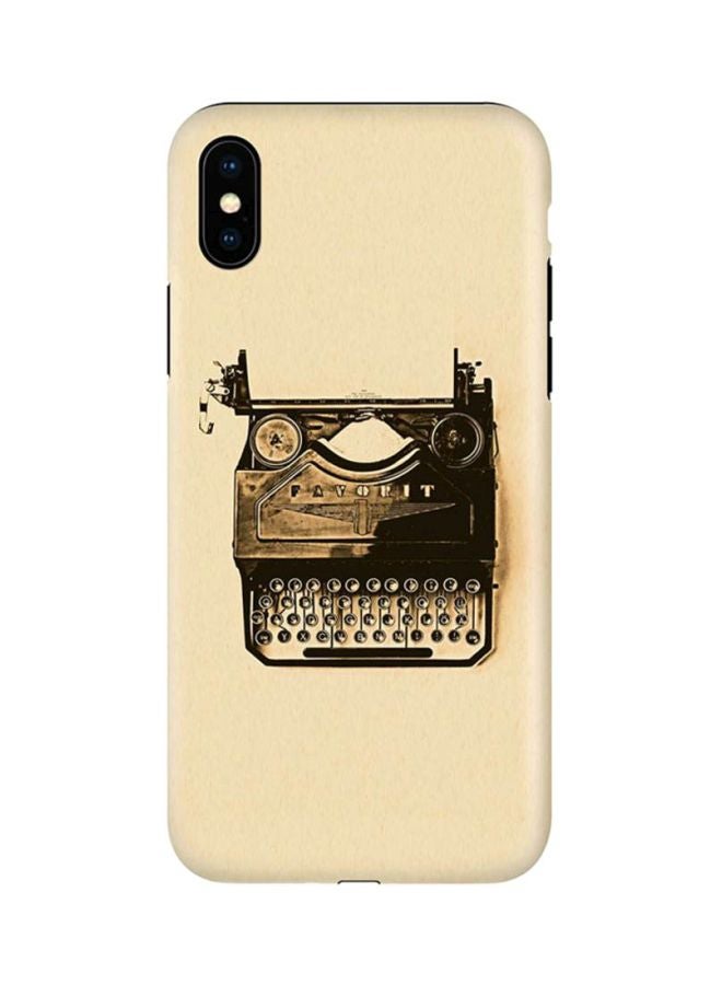 Stylizedd Protective Case Cover For Apple iPhone X/XS Beige/Brown