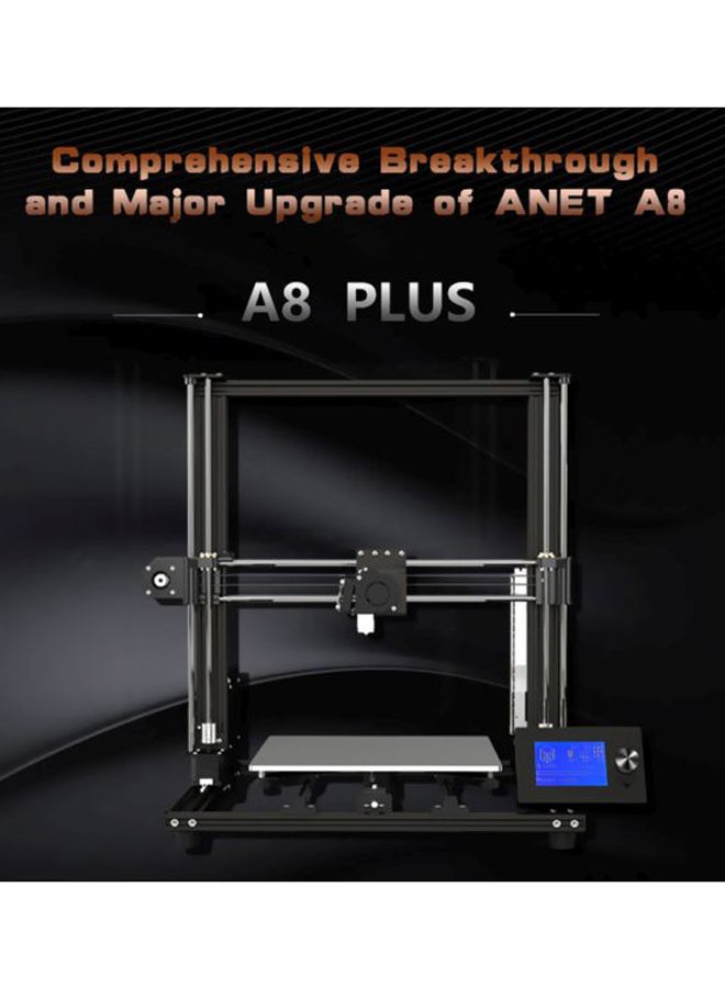 Anet - A8 Plus Upgraded DIY 3D Printer Black/Grey/Blue - Image 1
