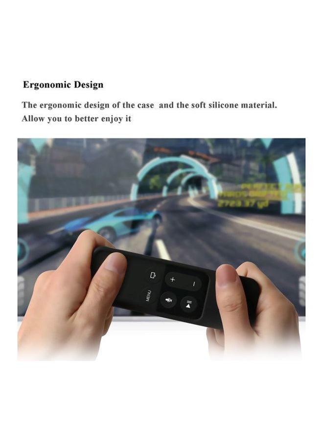 Protective Case Cover For Apple TV 4th Gen Siri Remote Controller White/Black  - Image 3
