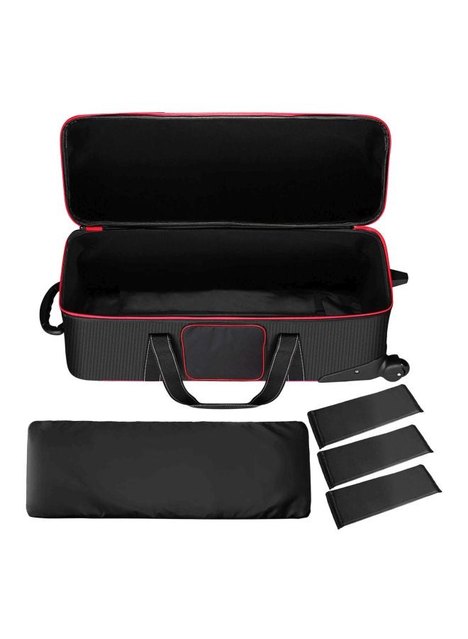 Coopic Photo Studio Equipment Carrying Trolley Case Black/Red - Image 2