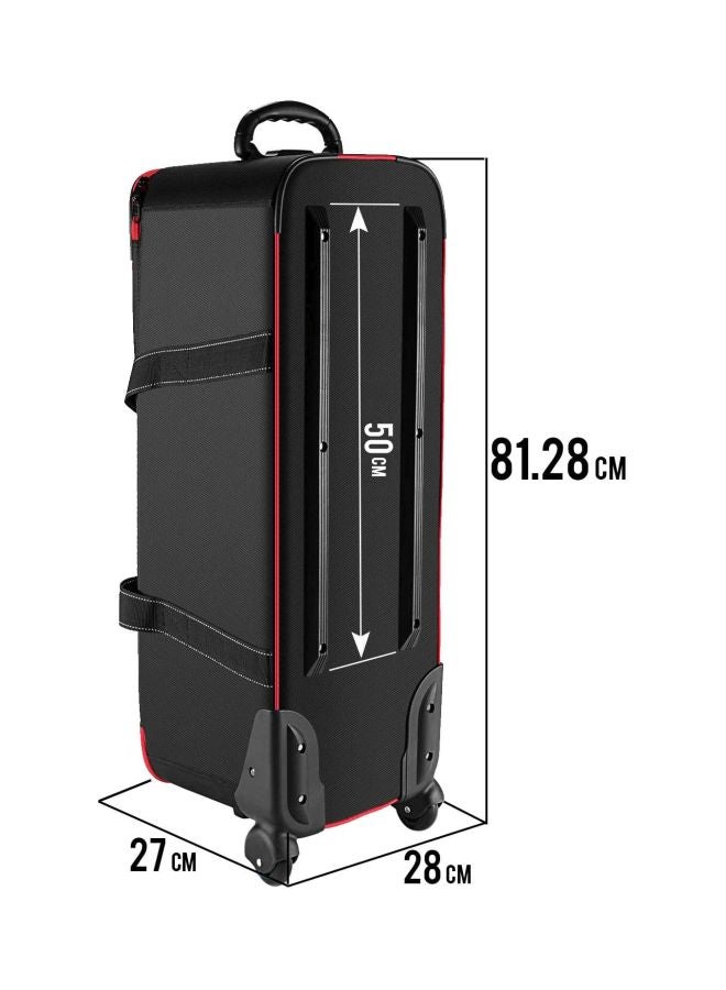 Coopic Photo Studio Equipment Carrying Trolley Case Black/Red - Image 3