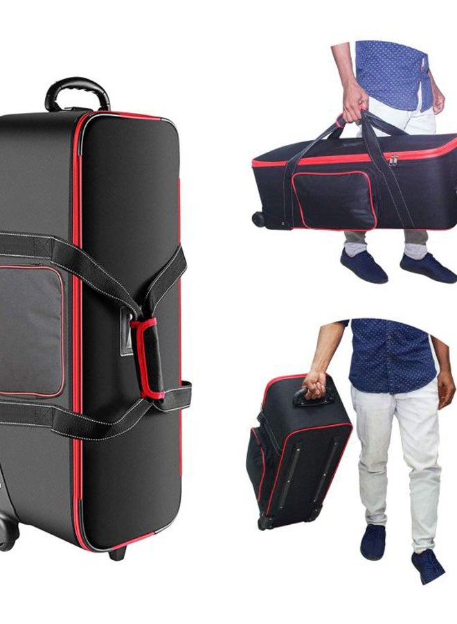 Coopic Photo Studio Equipment Carrying Trolley Case Black/Red - Image 4