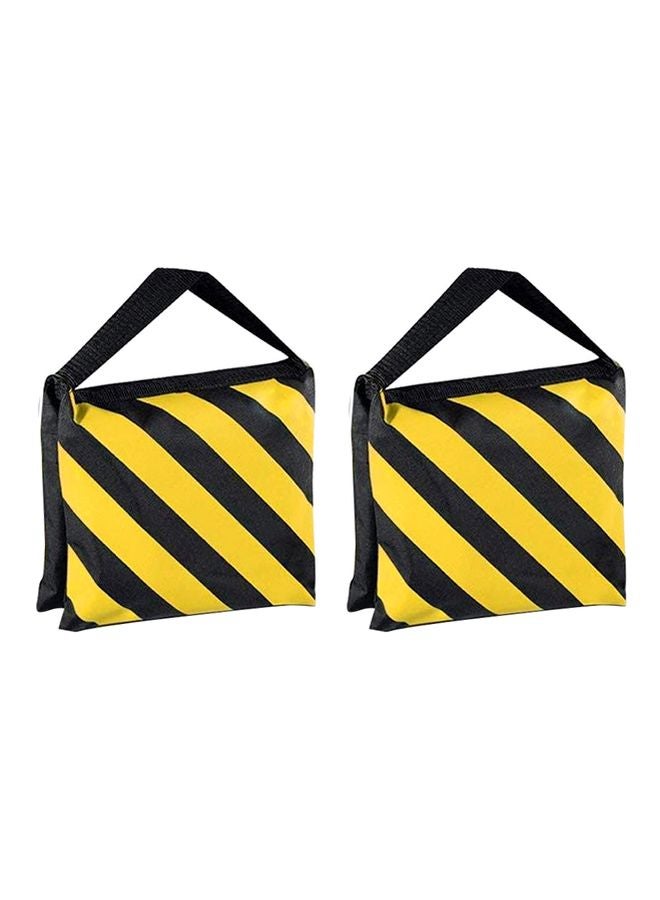 Coopic 2-Piece Heavy Duty Sand Bag For Light Stand 9x9inch Black/Yellow  - Image 1