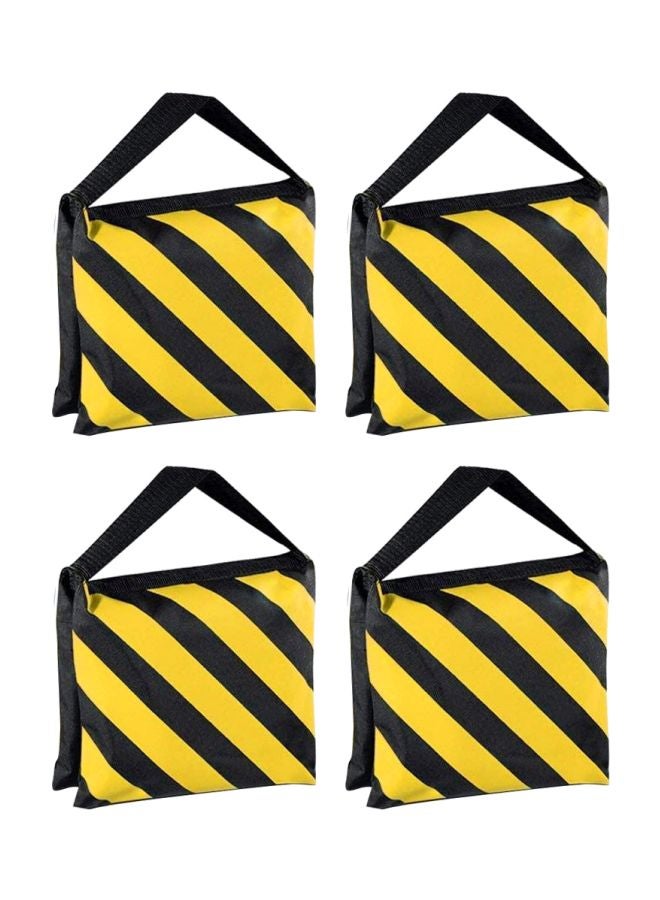 Coopic - Pack Of 4 Heavy Duty Sand Bag For Light Stand Boom Arm Tripods Black/Yellow - Image 1