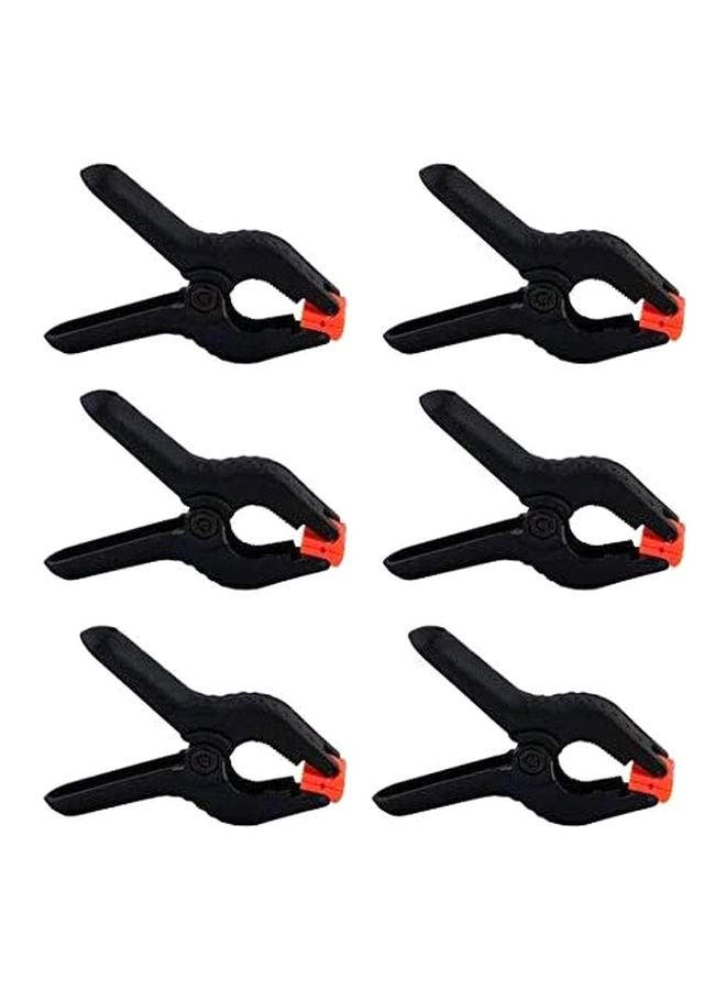 Coopic Pack Of 6 Backdrop Clamps Black/Red - Image 1