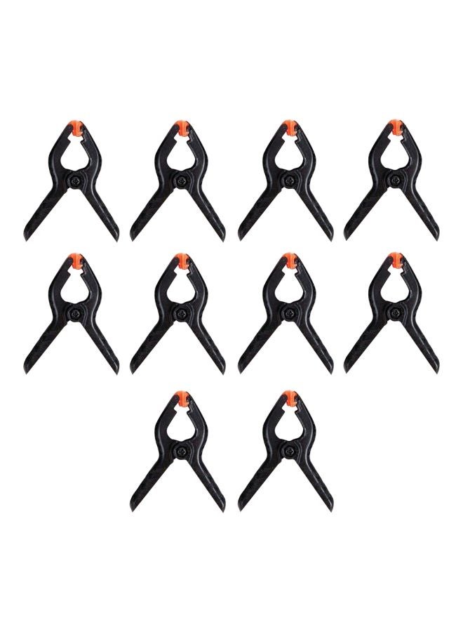 Coopic Pack Of 10 Studio Photo Background Clips Black/Orange - Image 1