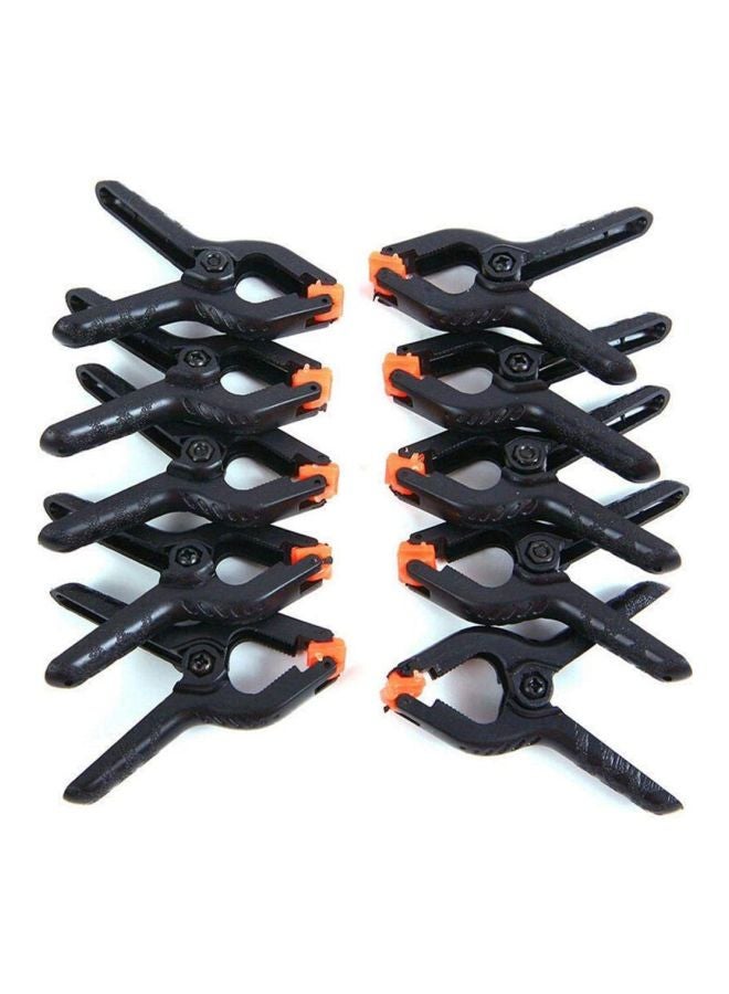 Coopic Pack Of 10 Studio Photo Background Clips Black/Orange - Image 2
