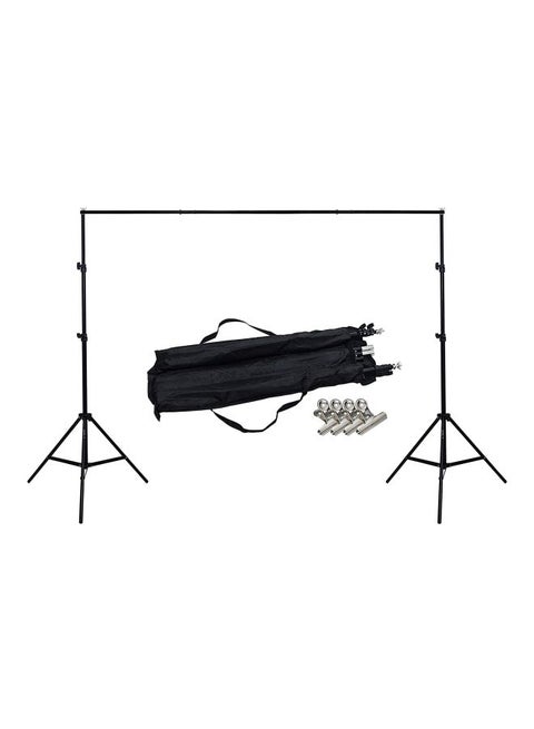 Photography Backdrop Stand With Clips And Carrying Bag Black/Silver