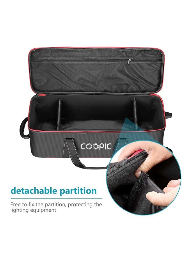 Coopic Photo Studio Equipment Carrying Trolley Case Black/Red - Image 3