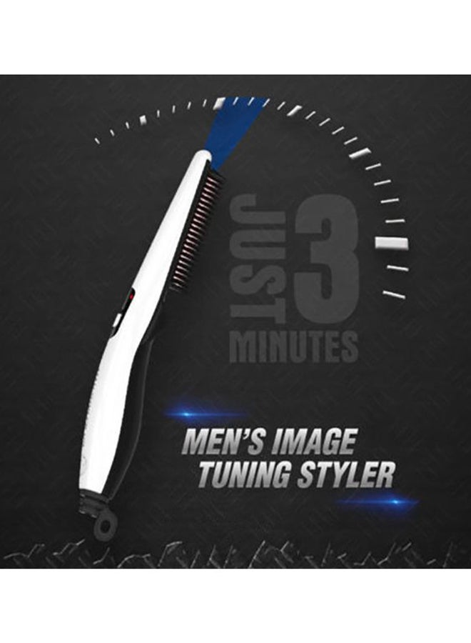 V2 Quick Beard And Hair Straightening Brush White/Black 0.5x8x5cm - Image 5