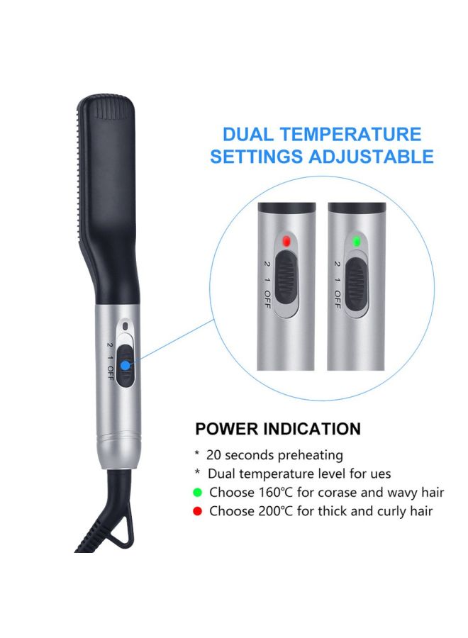 فرشاة فرد و تمليس الشعر متعددة الوظائف أسود/فضي - Image 4