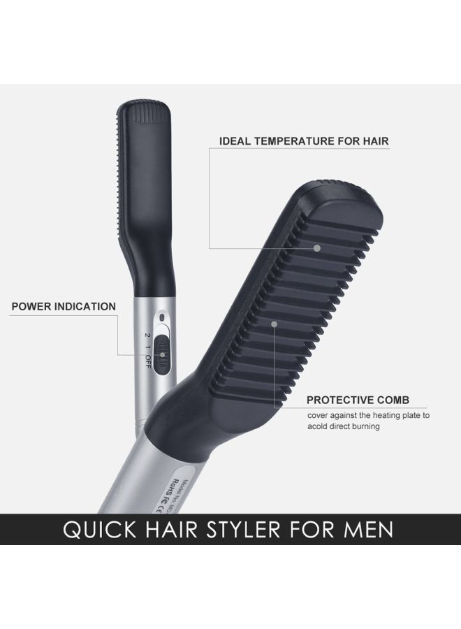 فرشاة فرد و تمليس الشعر متعددة الوظائف أسود/فضي - Image 5