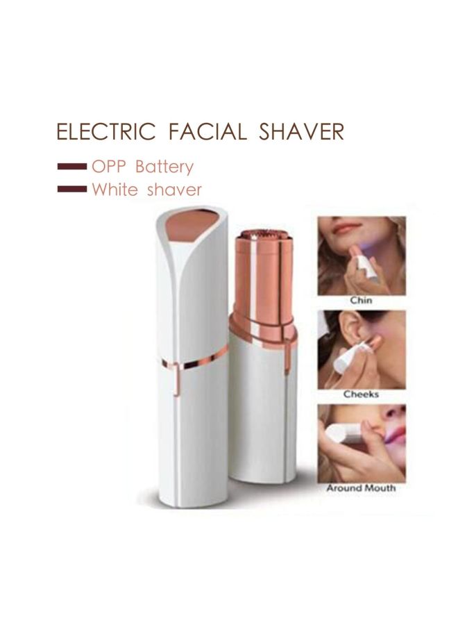 Portable Hair Removal Electric Shaver White/Gold 2x0.5x2cm - Image 2