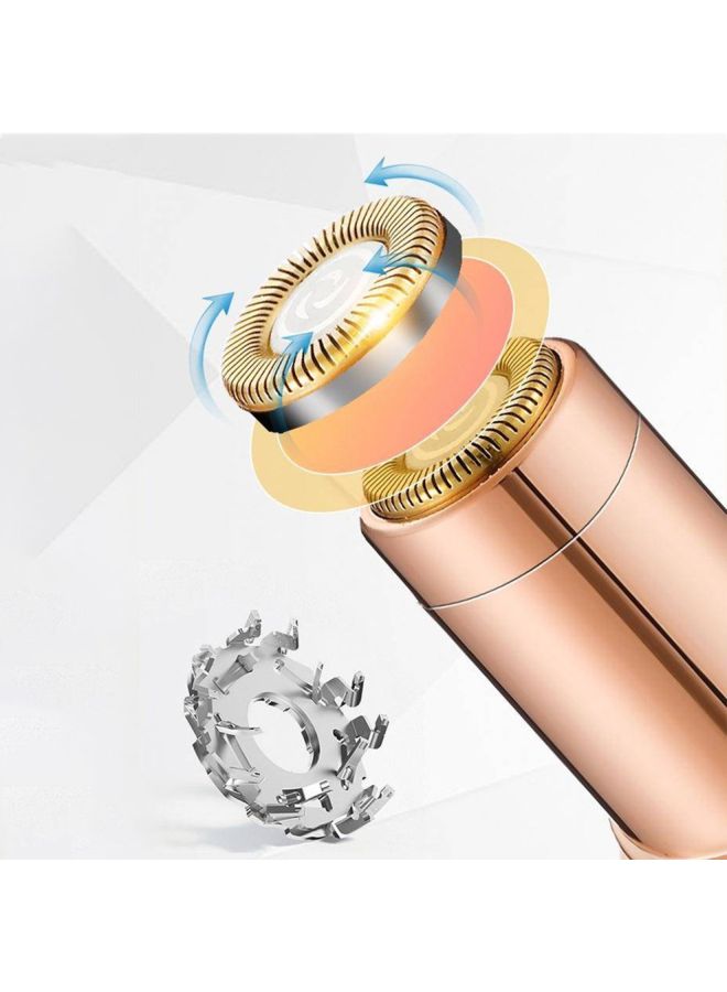 Portable Hair Removal Electric Shaver White/Gold 2x0.5x2cm - Image 5