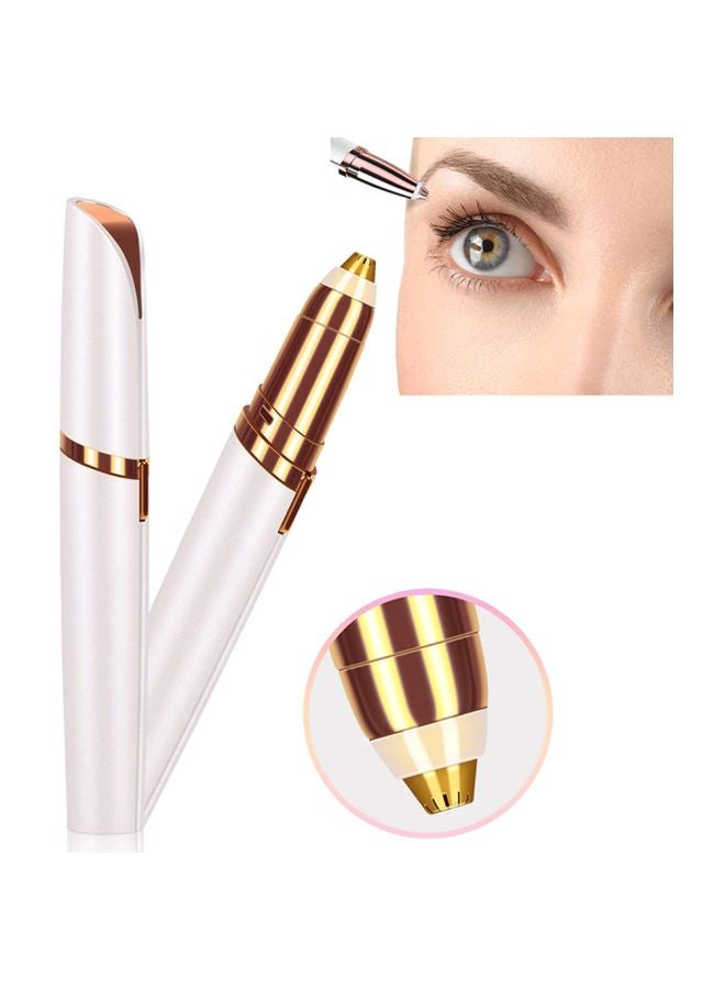 Portable Hair Removal Electric Shaver White/Gold - Image 4