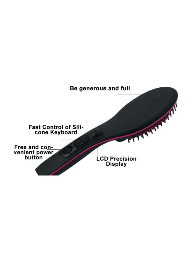 Hair Straightening Brush Black/Pink 0.5x11x6cm - Image 2