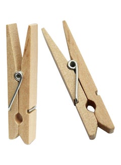 Generic 100-Piece Wooden Clip Beige  - Image 1