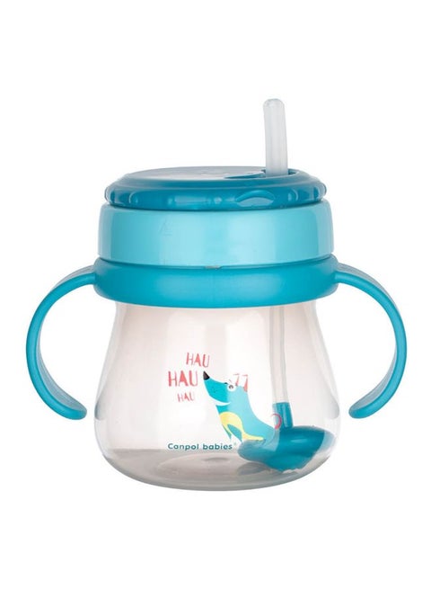 Innovative Cup With Flip-Top Straw