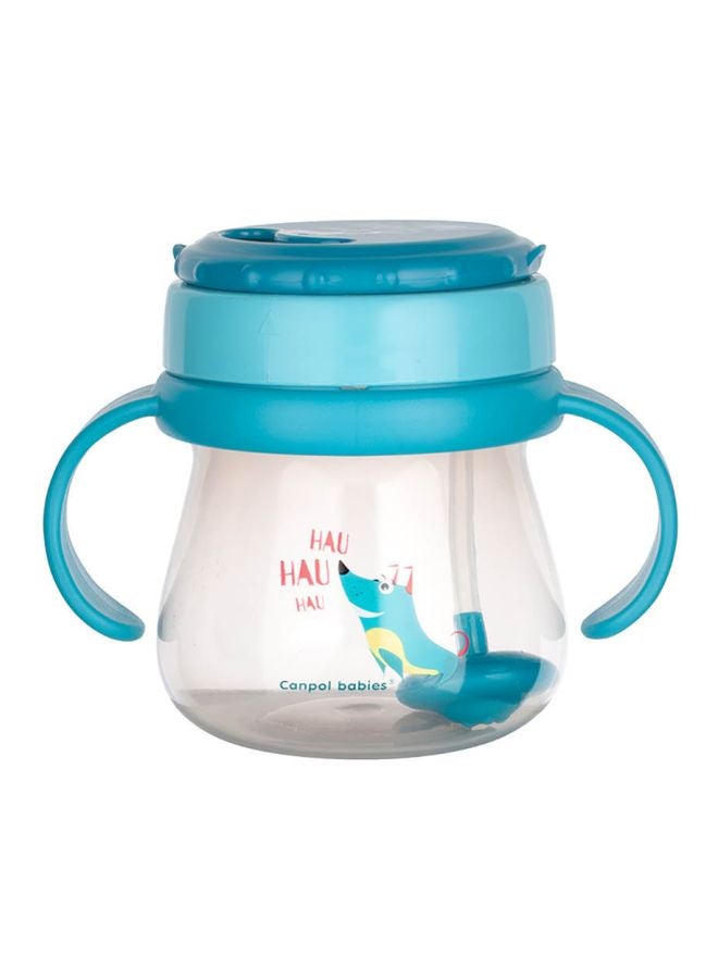 Innovative Cup With Flip-Top Straw