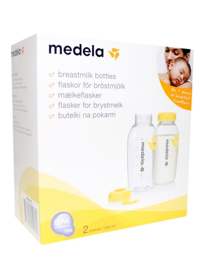 Medela - 2-Piece Breast Milk Bottle Set Easy to Measure For Collection, Storage And Freezing -2x250 Ml - Image 1