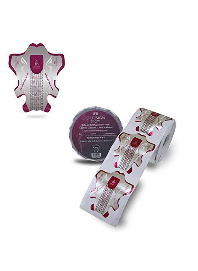 آي بي آي أشكال أظافر مُصممة على شكل حرف U فضي / وردي - Image 2