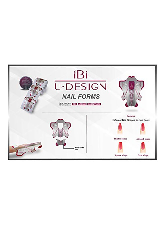 آي بي آي أشكال أظافر مُصممة على شكل حرف U فضي / وردي - Image 4