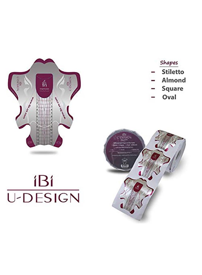 آي بي آي أشكال أظافر مُصممة على شكل حرف U فضي / وردي - Image 1