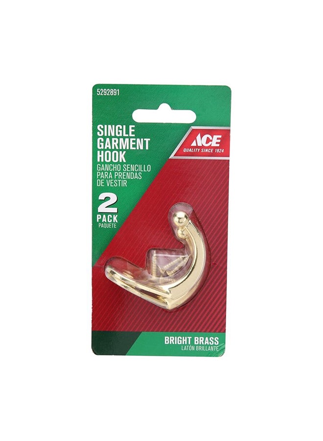 ACE Garment Hook Pack Of 2 Silver 