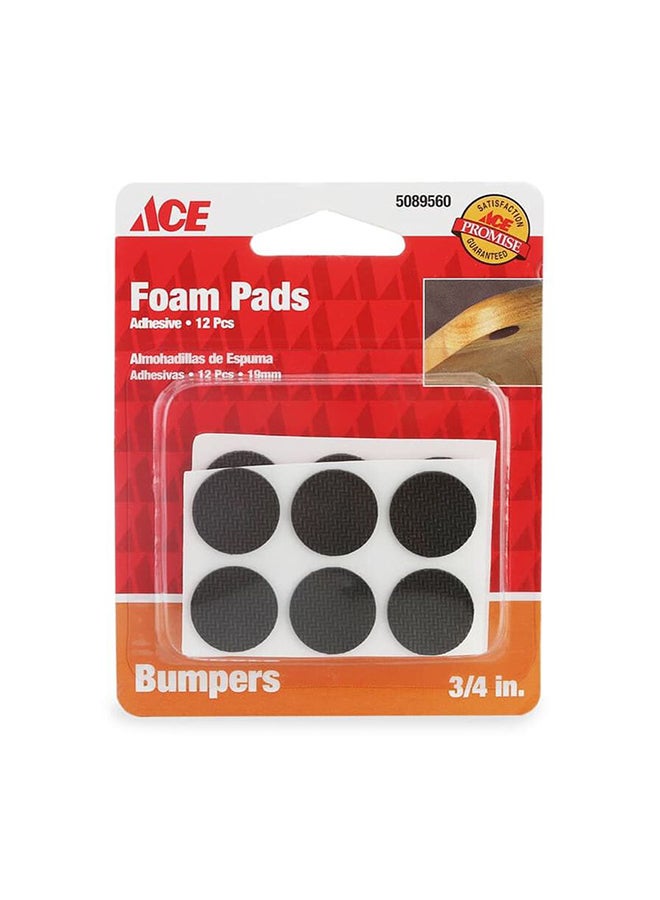 ACE 12-Piece Foam Bumper Pads Multicolour 20mm