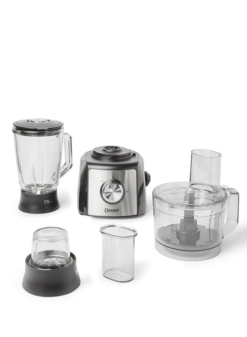 ديسيني محضر طعام 600.0 W 9900-food processor فضي/أسود/شفاف  - Image 2