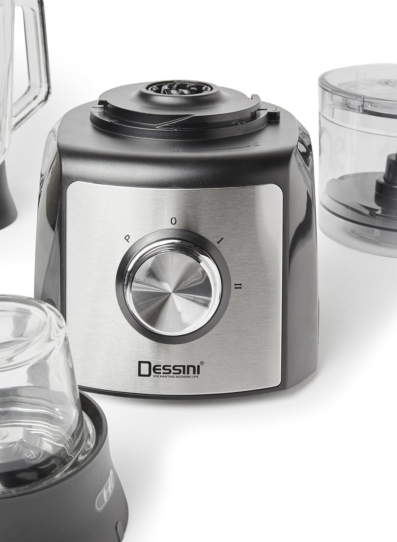 ديسيني محضر طعام 600.0 W 9900-food processor فضي/أسود/شفاف  - Image 4