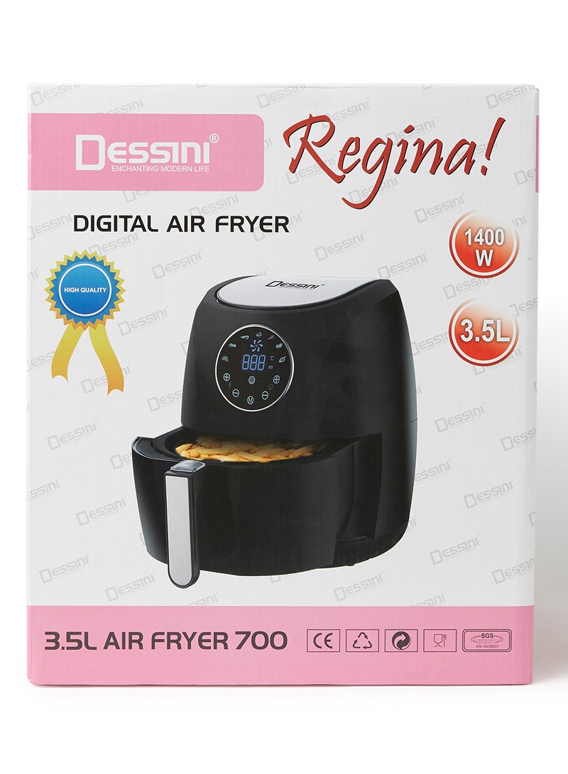 ديسيني مقلاة رقمية آير سعة 3.5 لترات بقدرة 1400 وات 3.5 L 1400 W 700-3.5 Air Fryer أسود - Image 4