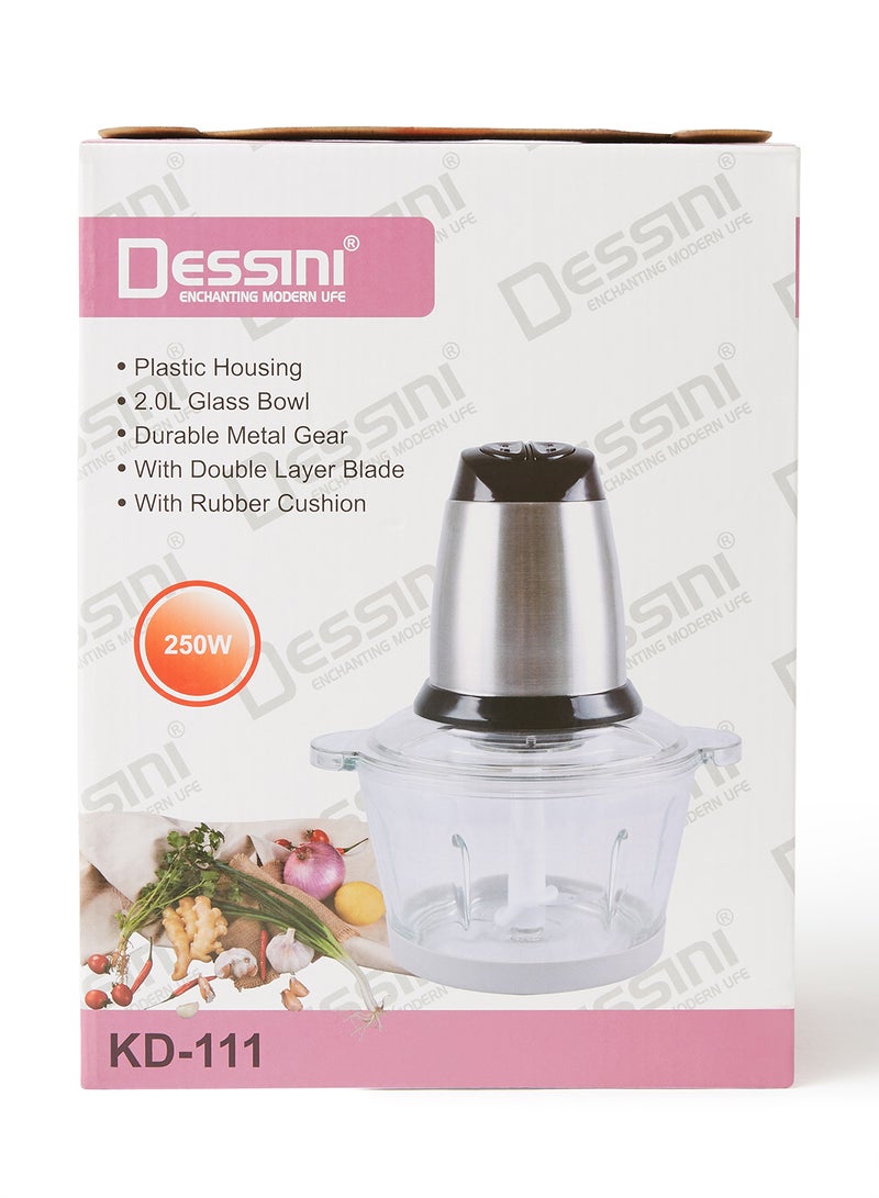 ديسيني قطاعة كهربائية محمولة باليد 2 L 250 W KD-111 فضي/أسود/شفاف - Image 4