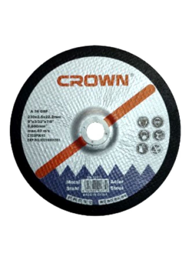 Crown CTGDP0019 Metal Cutting Grinding Disc For Steel Silver/Black Silver/Black