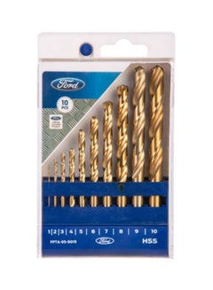 Ford 10-Piece HSS Drill Bit Set Copper  - Image 1
