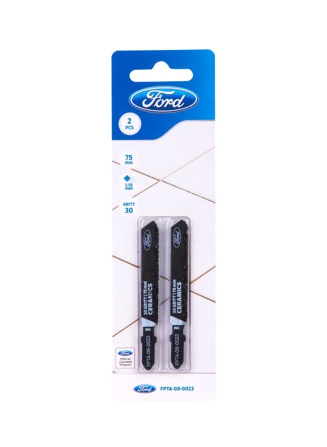 Ford 2-Piece Ceramic Jigsaw Blades Black 75mm - Image 1