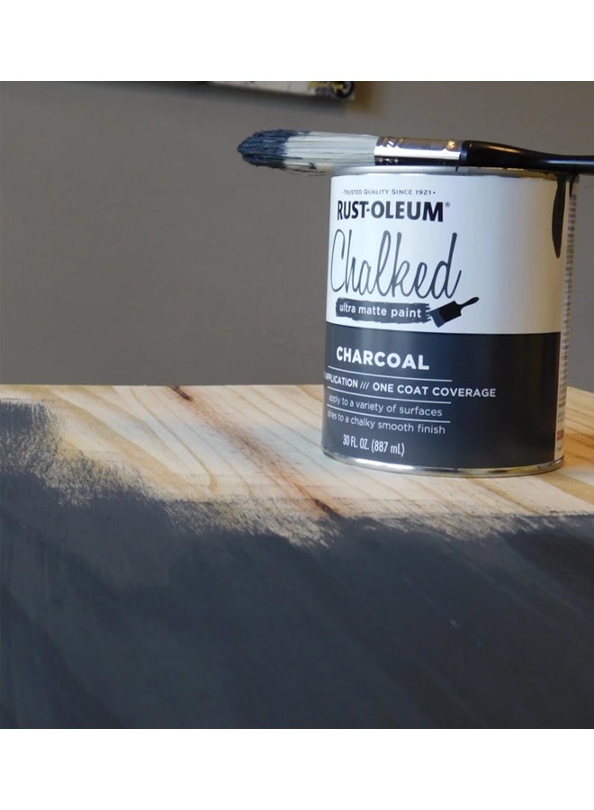 RUST-OLEUM Chalked Ultra Matte Paint Charcoal 887ml - Image 3
