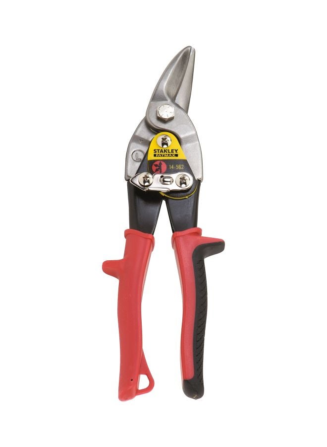 Stanley Fatmax Left Curve Compound Action Aviation Snips Red/Silver/Black 250mm  - Image 1