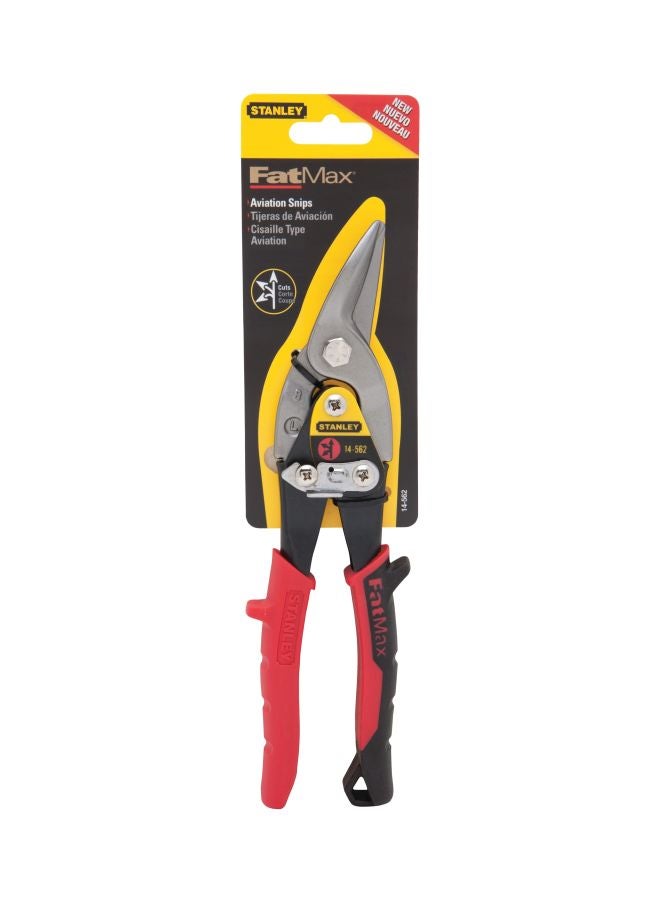 Stanley Fatmax Left Curve Compound Action Aviation Snips Red/Silver/Black 250mm  - Image 3