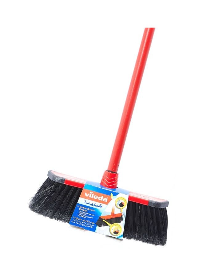 فيليدا مقشة لتنظيف الأرضيات الداخلية مع عصا أحمر وأسود One size - Image 2