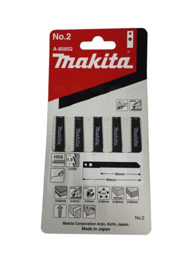 Makita Bayonet Type Jigsaw Blade No.2 A-85852 Black