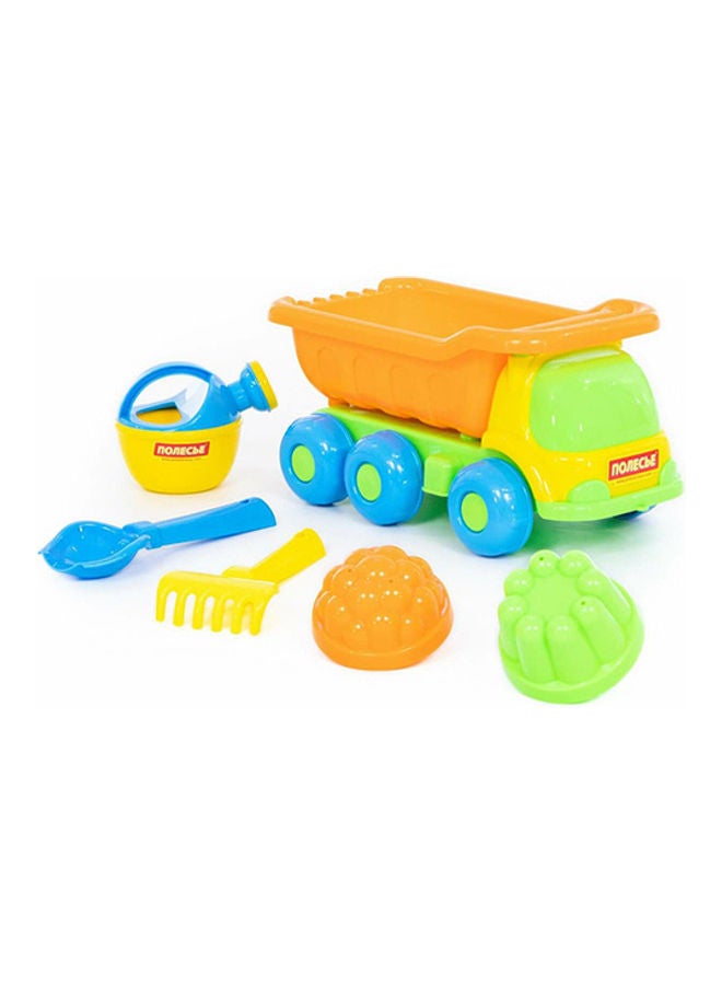 بوليسي مجموعة ألعاب شاحنة رمل مع ملحقات، من 6 قطع 29x15x15سم