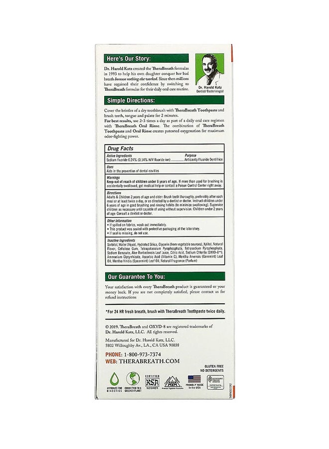 TheraBreath - 2-Piece Fresh Breath Toothpaste 2 x 4 Ounce - Image 1