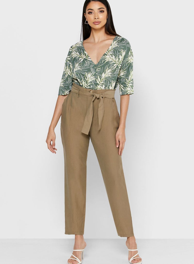 Reserved Floral Print Top Green - Image 4