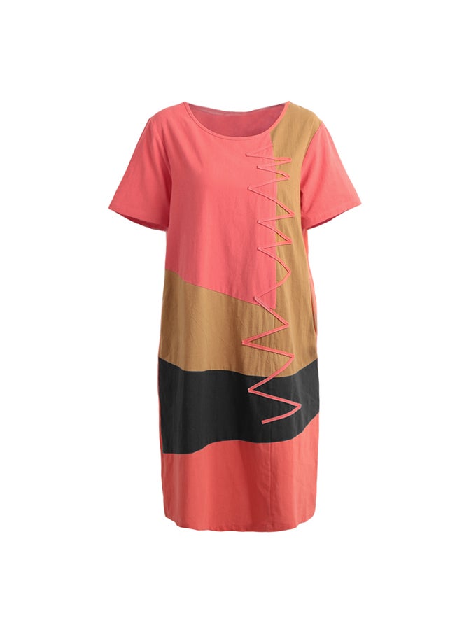 Women Cotton Vintage Dress Multicolour